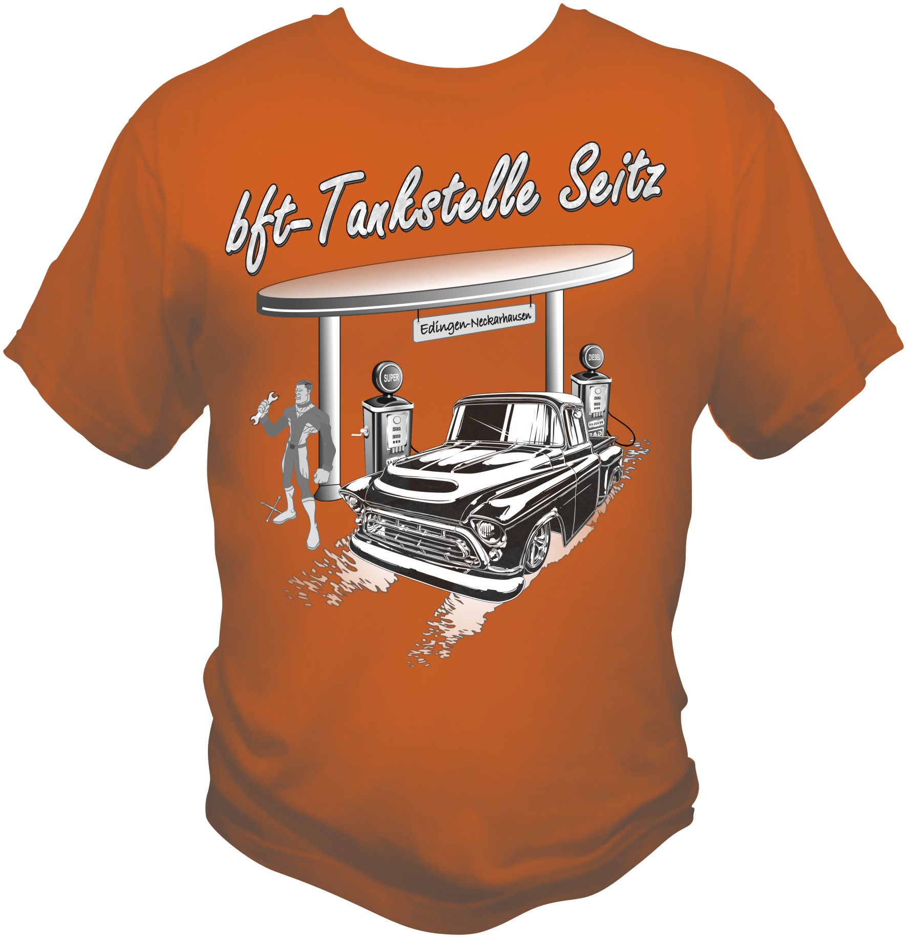 bft Tankstelle Seitz  t-shirt